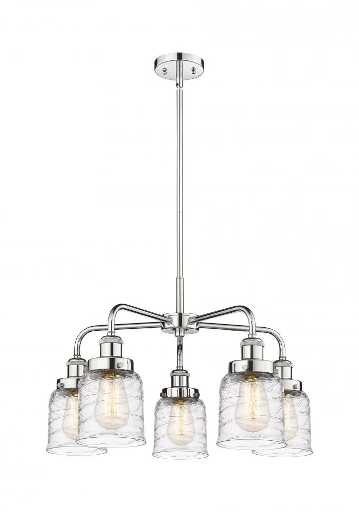 Bell - 5 Light - 24 inch - Polished Chrome - Chandelier