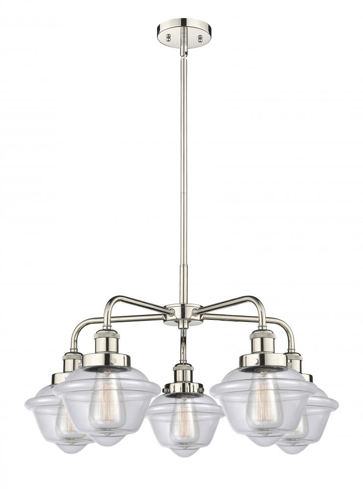 Oxford - 5 Light - 26 inch - Polished Nickel - Chandelier