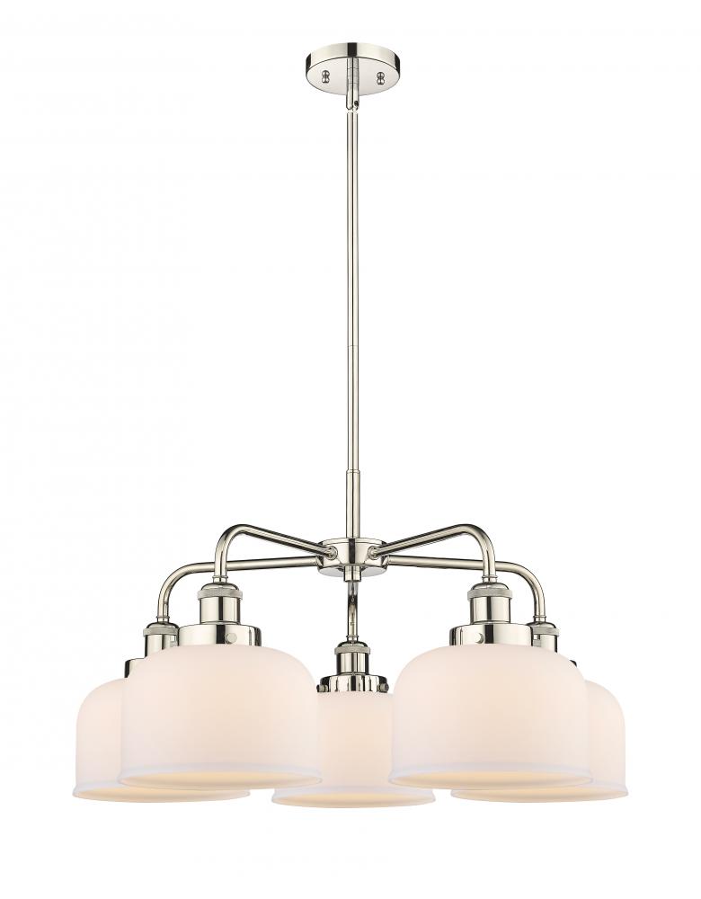 Cone - 5 Light - 26 inch - Polished Nickel - Chandelier