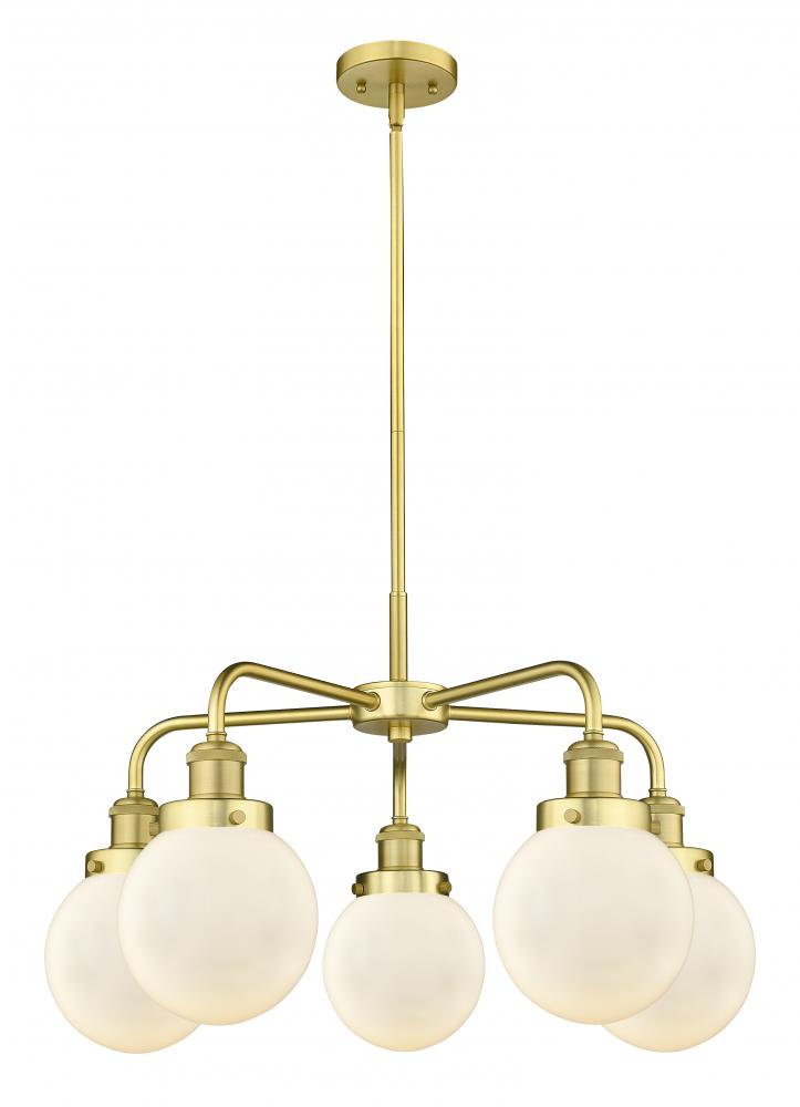 Beacon - 5 Light - 25 inch - Satin Gold - Chandelier