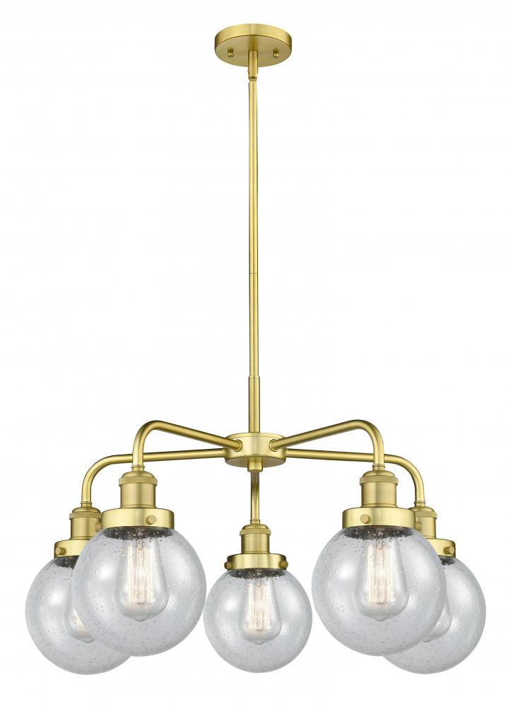 Beacon - 5 Light - 25 inch - Satin Gold - Chandelier