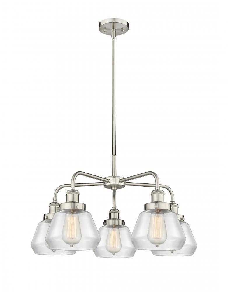 Fulton - 5 Light - 26 inch - Satin Nickel - Chandelier