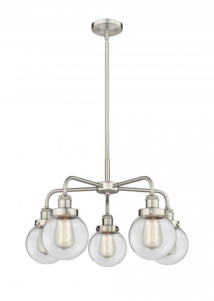 Beacon - 5 Light - 25 inch - Satin Nickel - Chandelier