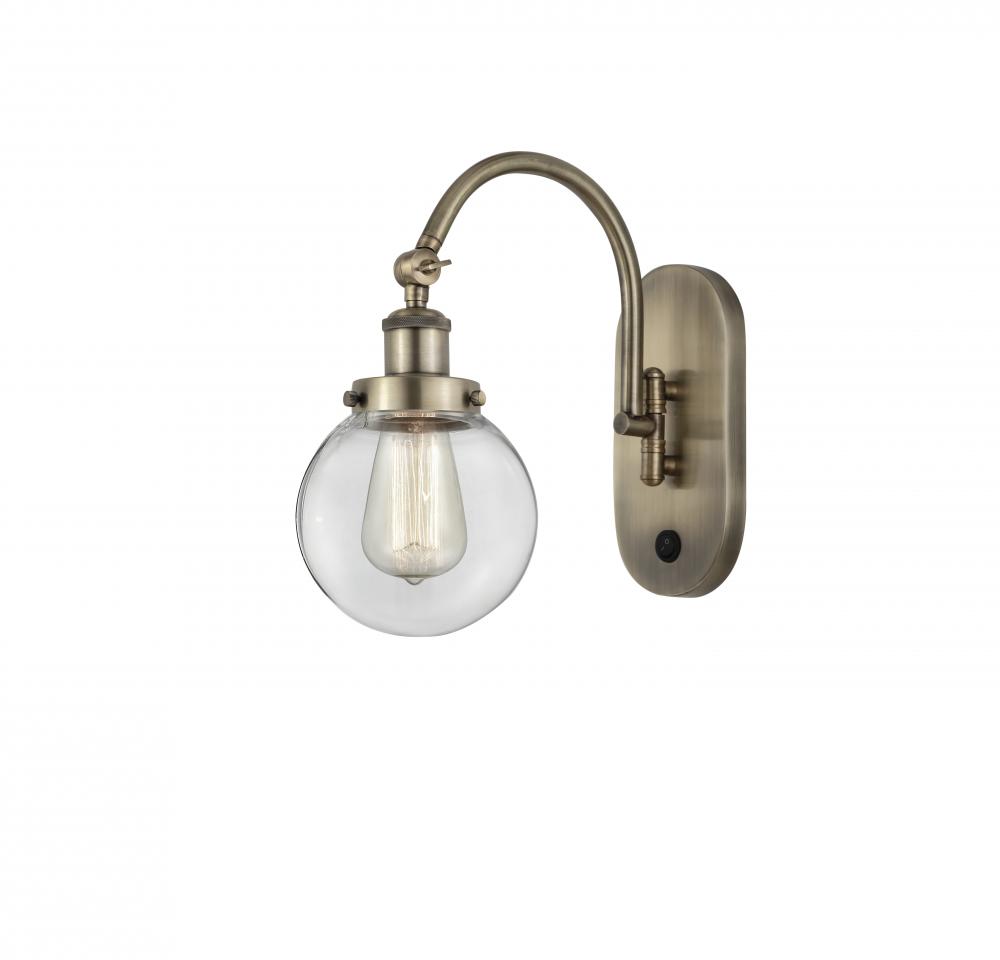 Beacon - 1 Light - 6 inch - Antique Brass - Adjustable Swing Arm