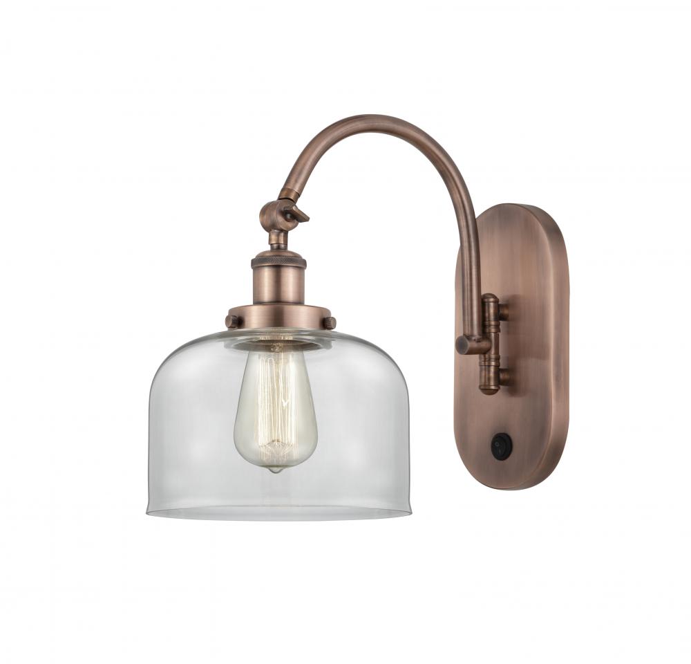 Bell - 1 Light - 8 inch - Antique Copper - Adjustable Swing Arm