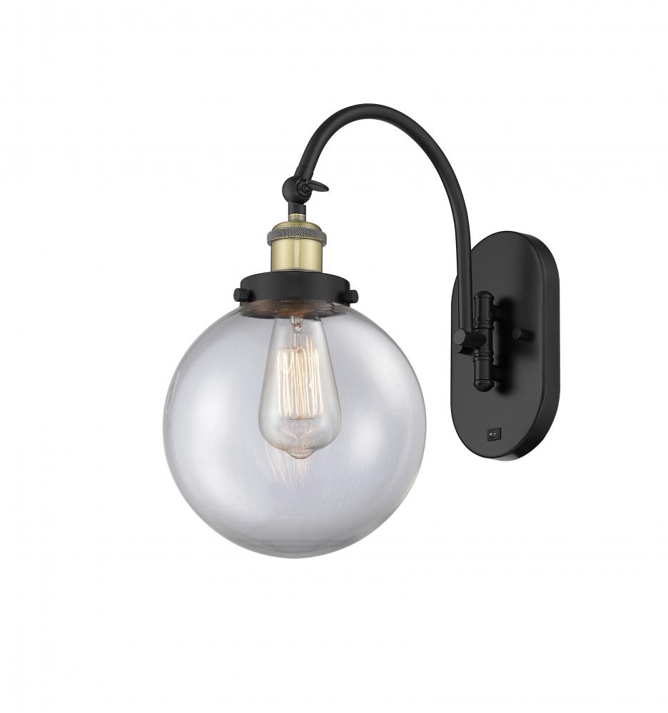 Beacon - 1 Light - 8 inch - Black Antique Brass - Adjustable Swing Arm