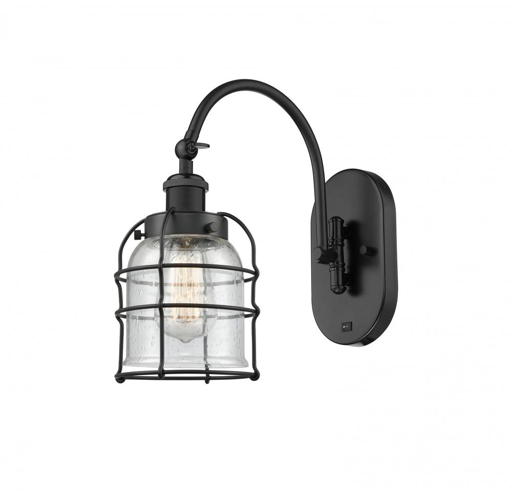 Bell Cage - 1 Light - 6 inch - Matte Black - Sconce