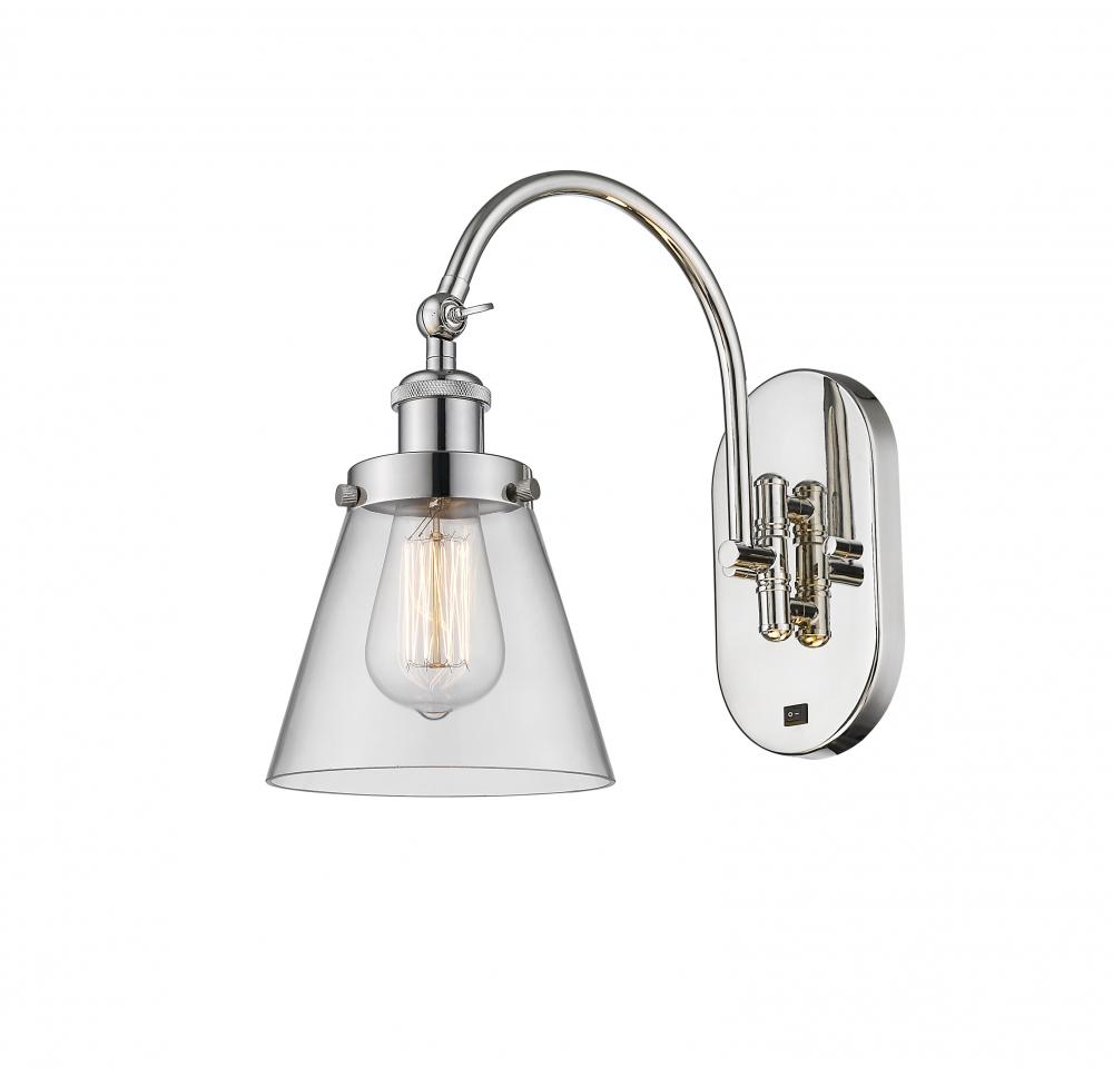 Cone - 1 Light - 6 inch - Polished Nickel - Adjustable Swing Arm