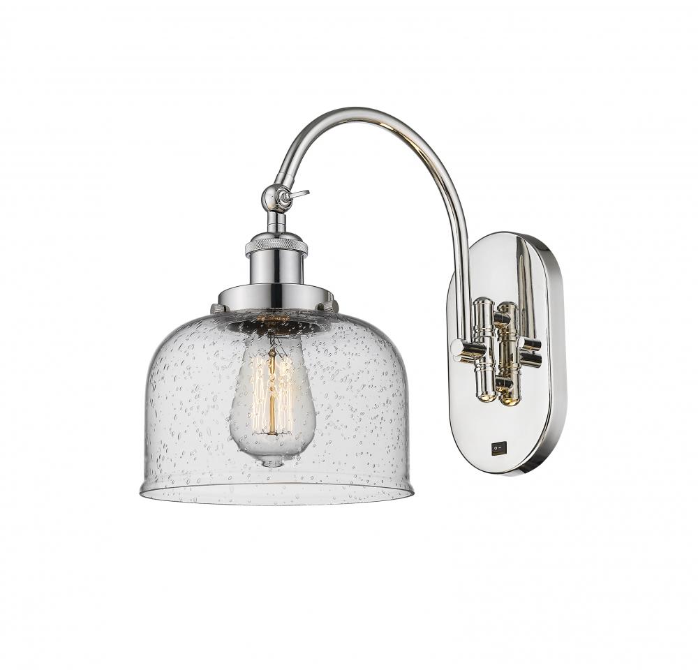 Bell - 1 Light - 8 inch - Polished Nickel - Adjustable Swing Arm