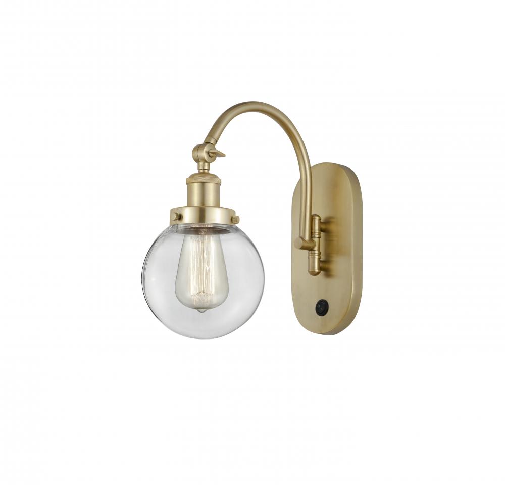 Beacon - 1 Light - 6 inch - Satin Gold - Adjustable Swing Arm
