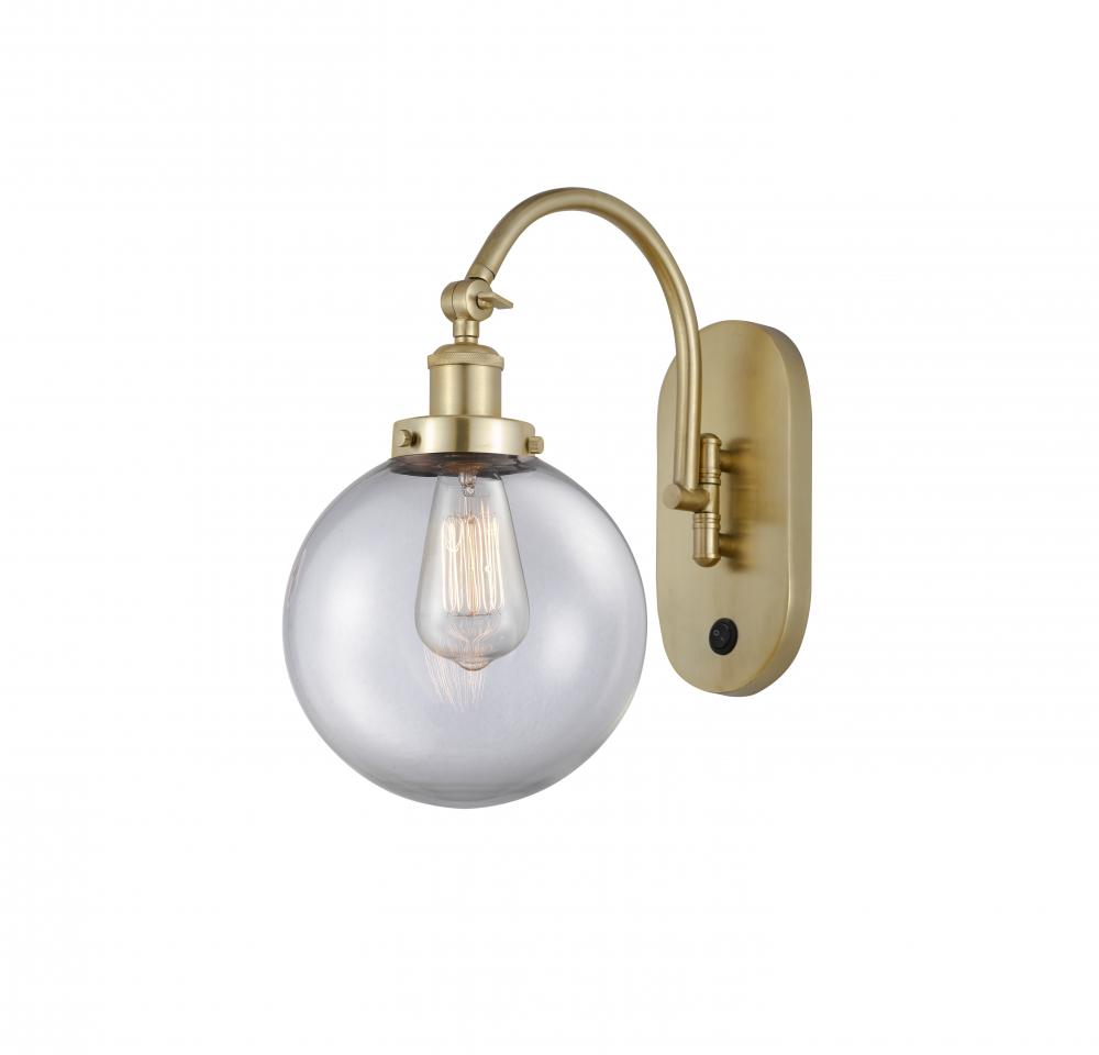 Beacon - 1 Light - 8 inch - Satin Gold - Adjustable Swing Arm