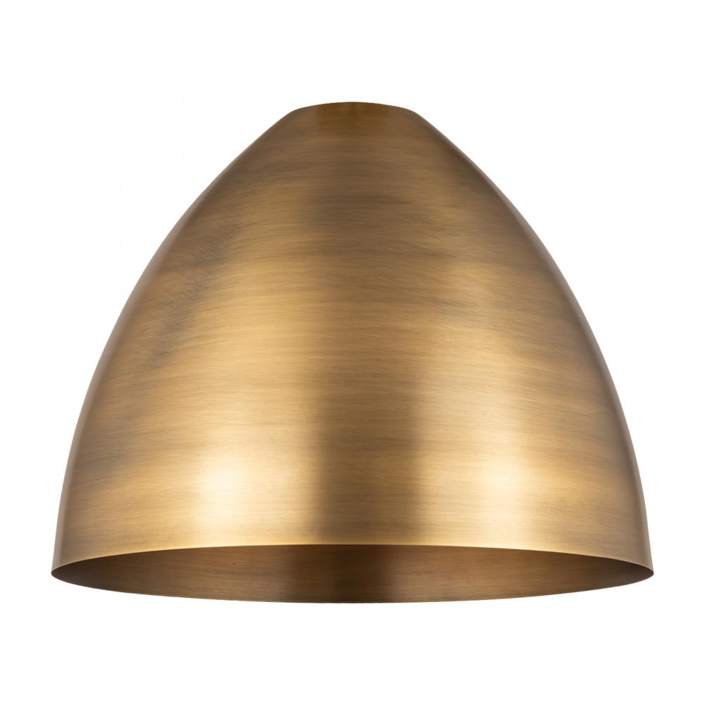 Metal Bristol Light 16 inch Brushed Brass Metal Shade