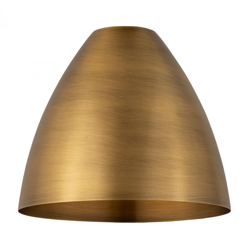 Metal Bristol Light 7.5 inch Brushed Brass Metal Shade