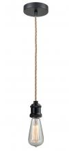 Innovations Lighting 100BK-10RE-1BK - Edison - 1 Light - 2 inch - Matte Black - Cord hung - Mini Pendant