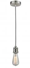 Innovations Lighting 100SN-10BW-1SN - Edison - 1 Light - 2 inch - Satin Nickel - Cord hung - Mini Pendant