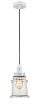 Innovations Lighting 100W-10GY-0H-W-G184 - Whitney - 1 Light - 8 inch - White - Cord hung - Mini Pendant