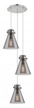 Innovations Lighting 113-410-1PS-PN-G411-8SM - Newton Cone - 3 Light - 16 inch - Polished Nickel - Multi Pendant