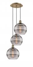 Innovations Lighting 113B-3P-AB-G556-10SM - Rochester - 3 Light - 17 inch - Antique Brass - Cord hung - Multi Pendant