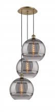 Innovations Lighting 113B-3P-AB-G556-12SM - Rochester - 3 Light - 19 inch - Antique Brass - Cord hung - Multi Pendant