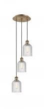 Innovations Lighting 113B-3P-AB-G559-5CL - Bridal Veil - 3 Light - 12 inch - Antique Brass - Cord Hung - Multi Pendant