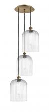 Innovations Lighting 113B-3P-AB-G559-8CL - Bridal Veil - 3 Light - 12 inch - Antique Brass - Cord Hung - Multi Pendant