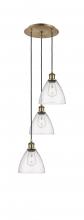 Innovations Lighting 113B-3P-AB-GBD-754 - Bristol - 3 Light - 14 inch - Antique Brass - Cord Hung - Multi Pendant