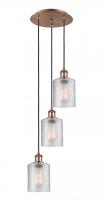 Innovations Lighting 113B-3P-AC-G112 - Cobbleskill - 3 Light - 12 inch - Antique Copper - Cord Hung - Multi Pendant