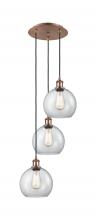 Innovations Lighting 113B-3P-AC-G122-8 - Athens - 3 Light - 15 inch - Antique Copper - Cord Hung - Multi Pendant