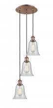 Innovations Lighting 113B-3P-AC-G2812 - Hanover - 3 Light - 13 inch - Antique Copper - Cord Hung - Multi Pendant