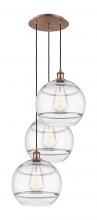 Innovations Lighting 113B-3P-AC-G556-12CL - Rochester - 3 Light - 19 inch - Antique Copper - Cord hung - Multi Pendant