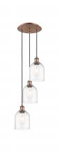 Innovations Lighting 113B-3P-AC-G558-6CL - Bella - 3 Light - 12 inch - Antique Copper - Cord hung - Multi Pendant