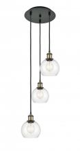 Innovations Lighting 113B-3P-BAB-G122-6 - Athens - 3 Light - 12 inch - Black Antique Brass - Cord Hung - Multi Pendant