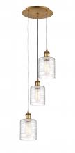 Innovations Lighting 113B-3P-BB-G1113 - Cobbleskill - 3 Light - 12 inch - Brushed Brass - Cord Hung - Multi Pendant