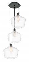 Innovations Lighting 113B-3P-BK-G652-12 - Cindyrella - 3 Light - 19 inch - Matte Black - Cord Hung - Multi Pendant