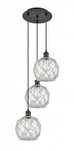 Innovations Lighting 113B-3P-OB-G122-8RW - Farmhouse Rope - 3 Light - 15 inch - Oil Rubbed Bronze - Cord Hung - Multi Pendant