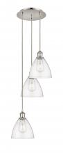 Innovations Lighting 113B-3P-PN-GBD-754 - Bristol - 3 Light - 14 inch - Polished Nickel - Cord Hung - Multi Pendant