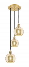 Innovations Lighting 113B-3P-SG-G128-8 - Athens - 3 Light - 15 inch - Satin Gold - Cord Hung - Multi Pendant
