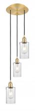 Innovations Lighting 113B-3P-SG-G804 - Clymer - 3 Light - 10 inch - Satin Gold - Cord Hung - Multi Pendant