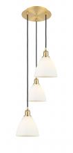 Innovations Lighting 113B-3P-SG-GBD-751 - Bristol - 3 Light - 14 inch - Satin Gold - Cord Hung - Multi Pendant