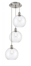 Innovations Lighting 113B-3P-SN-G122-10 - Athens - 3 Light - 17 inch - Brushed Satin Nickel - Cord Hung - Multi Pendant