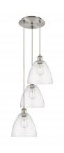 Innovations Lighting 113B-3P-SN-GBD-94 - Bristol - 3 Light - 16 inch - Brushed Satin Nickel - Cord Hung - Multi Pendant