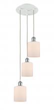 Innovations Lighting 113B-3P-WPC-G111 - Cobbleskill - 3 Light - 12 inch - White Polished Chrome - Cord Hung - Multi Pendant