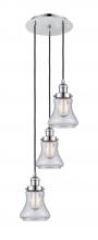 Innovations Lighting 113F-3P-PC-G194 - Bellmont - 3 Light - 13 inch - Polished Chrome - Cord hung - Multi Pendant