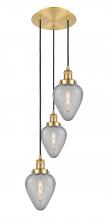 Innovations Lighting 113F-3P-SG-G165 - Geneseo - 3 Light - 13 inch - Satin Gold - Cord hung - Multi Pendant