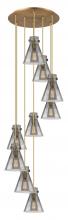 Innovations Lighting 119-410-1PS-BB-G411-8SM - Newton Cone - 9 Light - 22 inch - Brushed Brass - Multi Pendant