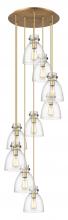 Innovations Lighting 119-410-1PS-BB-G412-8SDY - Newton Bell - 9 Light - 22 inch - Brushed Brass - Multi Pendant