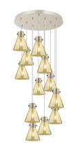 Innovations Lighting 126-410-1PS-PN-G411-8ME - Newton Cone - 12 Light - 27 inch - Polished Nickel - Multi Pendant