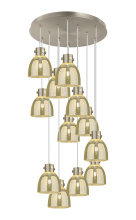 Innovations Lighting 126-410-1PS-SN-G412-8ME - Newton Bell - 12 Light - 27 inch - Brushed Satin Nickel - Multi Pendant