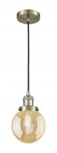 Innovations Lighting 201C-AB-G208-6 - Beacon - 1 Light - 6 inch - Antique Brass - Cord hung - Mini Pendant