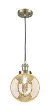 Innovations Lighting 201C-AB-G208-8 - Beacon - 1 Light - 8 inch - Antique Brass - Cord hung - Mini Pendant
